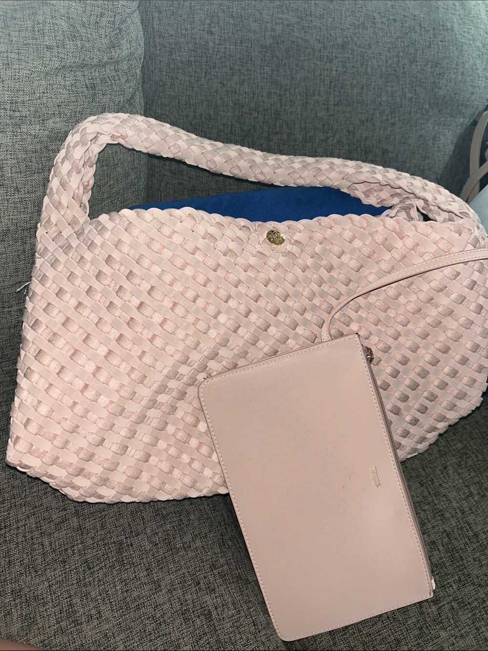 DUNE London DELIBERATE L - BLUSH Woven Shoulder Bag